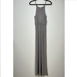 The Outfit | Grey Highneck Summer Maxi Racer back Dress